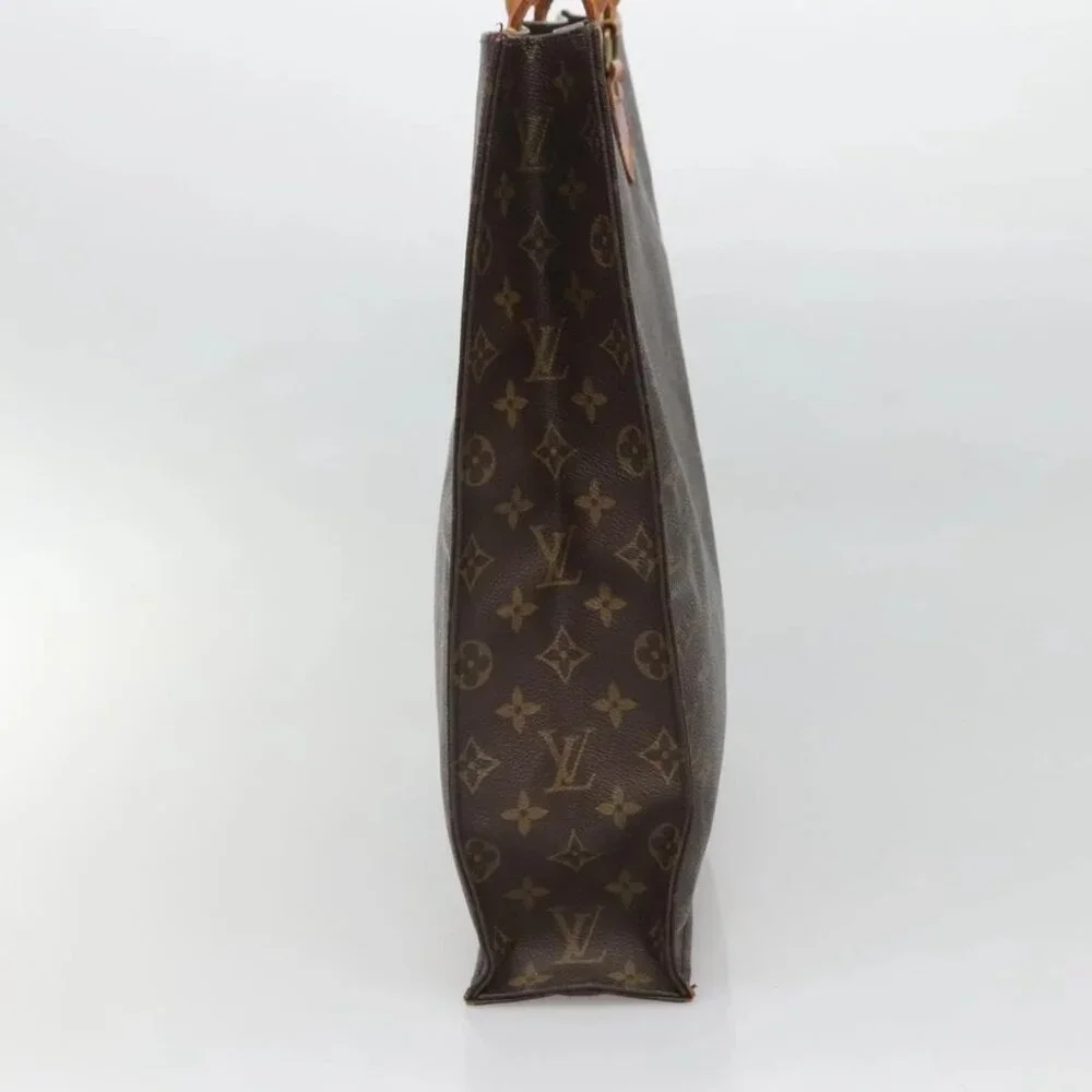 LOUIS VUITTON Monogram Sac Plat Hand Bag M51140 LV Auth 137345